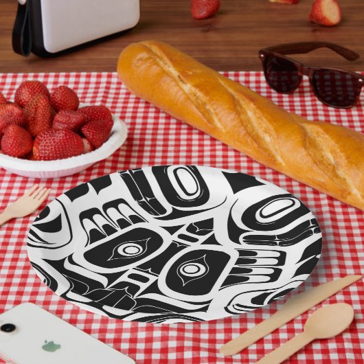 Haida Eagle Thunderbird Northwest Columbia Papieren Bordje (Picknick)