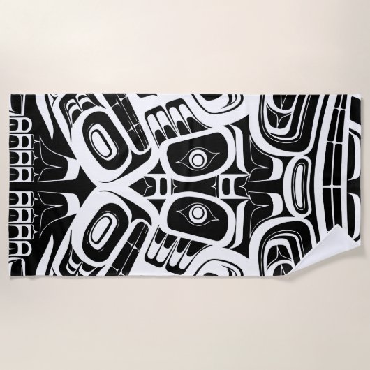 Haida Eagle Thunderbird Northwest Columbia Strandlaken (Voorkant)