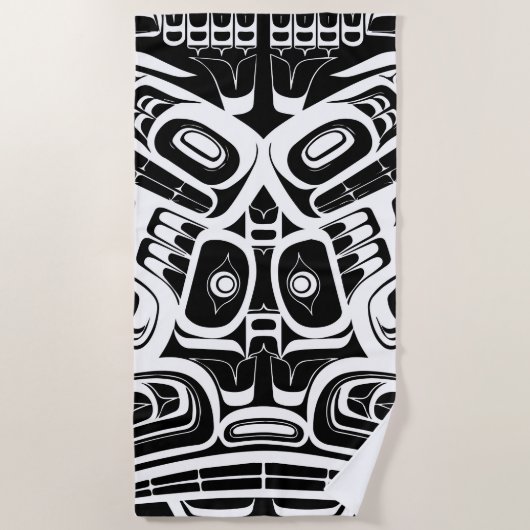 Haida Eagle Thunderbird Northwest Columbia Strandlaken (Voorkant)