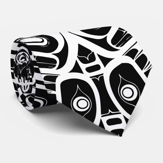 Haida Eagle Thunderbird Northwest Columbia Stropdas (Opgerold)