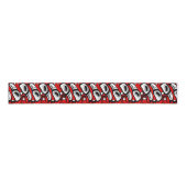 Haida Eagle Thunderbird rood zwart patroon Grosgrain Lint (Voorkant)