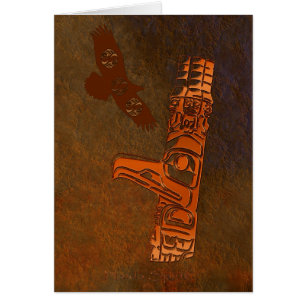 Haida Eagle & Totem Pole Art-serie