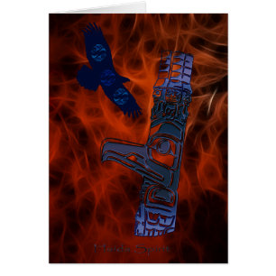 Haida Eagle & Totem Pole Art-serie