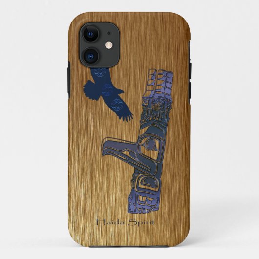 Haida Eagle & Totem Pole Native Art Case-Mate iPhone Case (Achterkant)