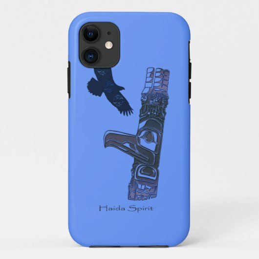 Haida Eagle & Totem Pole Native Art Case-Mate iPhone Case (Achterkant)