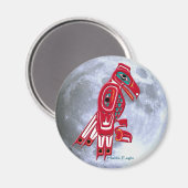 HAIDA ELGF & FULL MOON Native American Art Magnet (Voorkant / Achterkant)