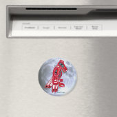 HAIDA ELGF & FULL MOON Native American Art Magnet (Insitu (Vaatwasser))