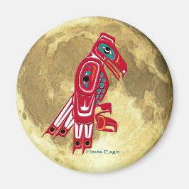 HAIDA ELGF & FULL MOON Native American Art Magnet