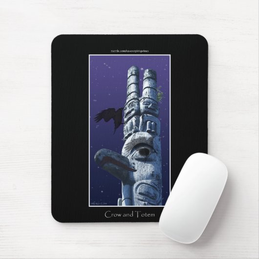 Haida First Nation Totem Pole & Crow Mousepad Muismat (Met muis)