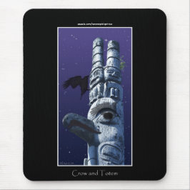 Haida First Nation Totem Pole & Crow Mousepad Muismat