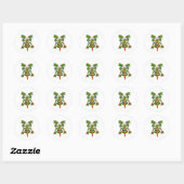 Haida frog ronde sticker (Vel)