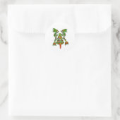 Haida frog ronde sticker (Tas)
