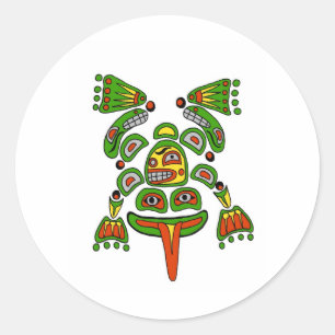 Haida frog ronde sticker