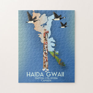 haida gwaii British Columbia Canadian map Legpuzzel