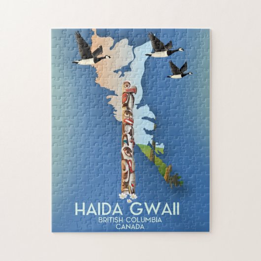 haida gwaii British Columbia Canadian map Legpuzzel (Verticaal)