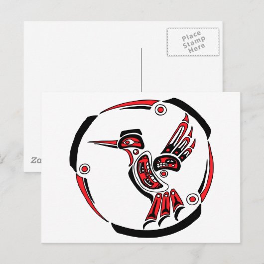 Haida Hummingbird Briefkaart (Voorkant / Achterkant)