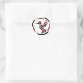 Haida Hummingbird Ronde Sticker (Tas)