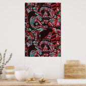 HAIDA KILLER WHALES POSTER (Keuken)