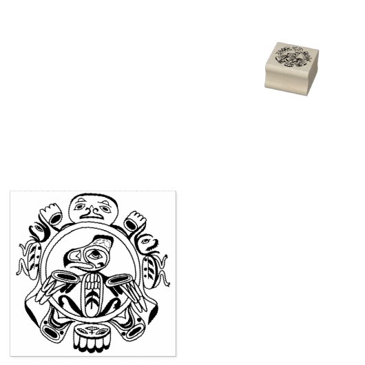 Haida kunst rubberstempel (Gestempeld)