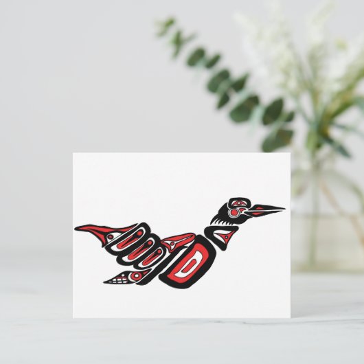 Haida Loon Briefkaart (Staand voorkant)