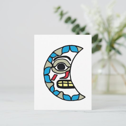 haida moon briefkaart (Staand voorkant)