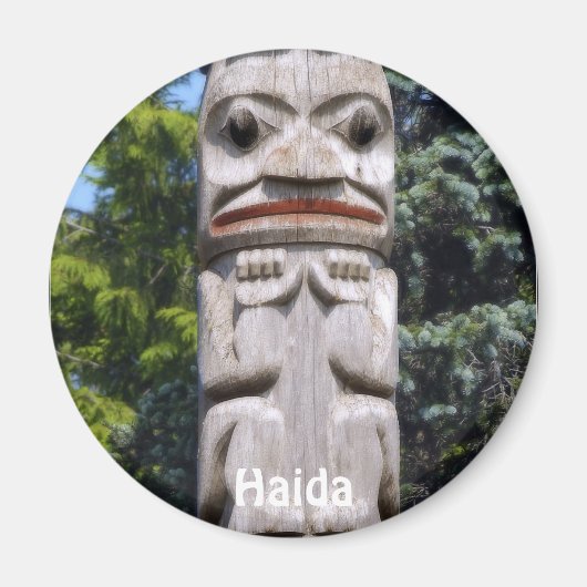 Haida Native American Totem Pole Art Magnet (Voorkant)
