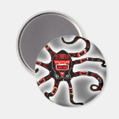 Haida Octopi Magneet (Voorkant / Achterkant)