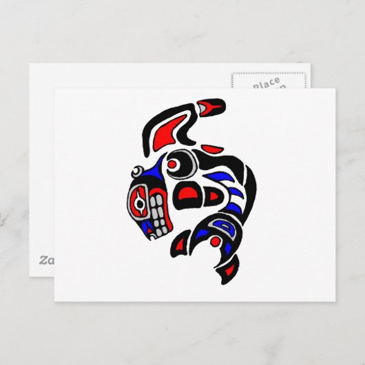 Haida Orca Briefkaart (Voorkant / Achterkant)