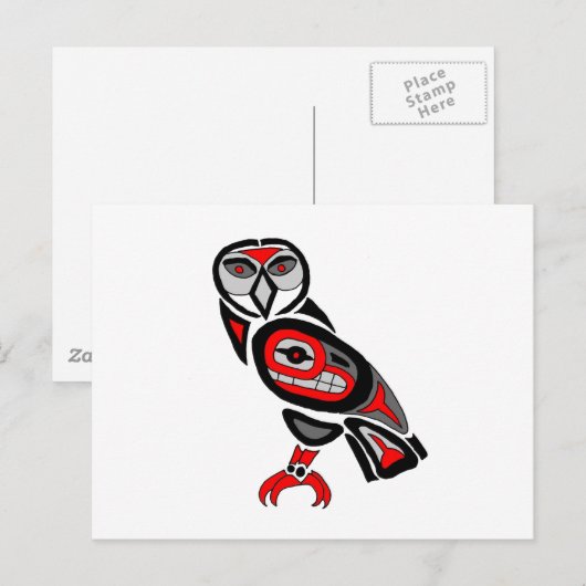 Haida Owl 2014 Briefkaart (Voorkant / Achterkant)