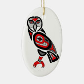 Haida Owl 2014 Keramisch Ornament (Rechts)