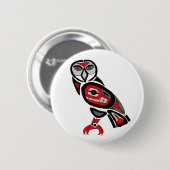 Haida Owl 2014 Ronde Button 5,7 Cm (Voorkant /achterkant)