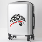 Haida Raven Black & Red Bird Pacific Northwest Sticker (Koffer)