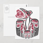 Haida Raven Design Briefkaart (Voorkant / Achterkant)