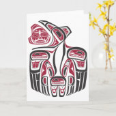 Haida Raven Design Kaart (Gele Bloem)