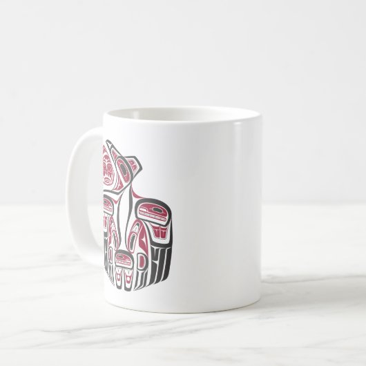Haida Raven Design Koffiemok (Voorkant links)