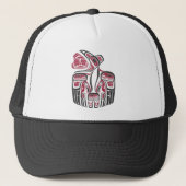 Haida Raven Design Trucker Pet (Voorkant)