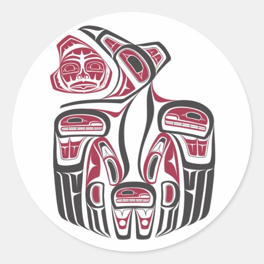 Haida Raven Sticker (Voorkant)