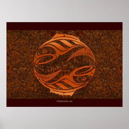 HAIDA SALMON KING Native American Art Poster (Voorkant)