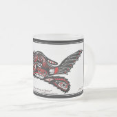 "HAIDA SPIRIT MOK" Inheemse Amerikaanse Otter Art Matglas Koffiemok (Voorkant rechts)