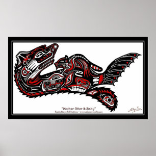 "HAIDA SPIRIT" Otter Art Print van het type First