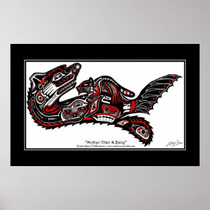 "HAIDA SPIRIT" Otter Art Print van het type First