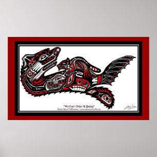 "HAIDA SPIRIT" Otter Grotere versie Art Print