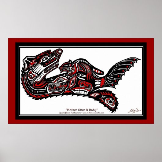 "HAIDA SPIRIT" Otter Grotere versie Art Print (Voorkant)