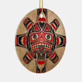 Haida Sun Mask Keramisch Ornament (Rechts)