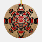 Haida Sun Mask Keramisch Ornament (Voorkant)