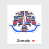 Haida Thunderbird Native American Northwest Coast Sticker (Vel)