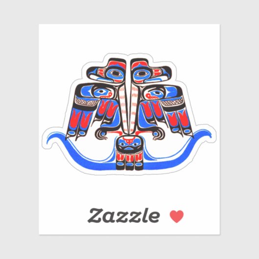 Haida Thunderbird Native American Northwest Coast Sticker (Vel)