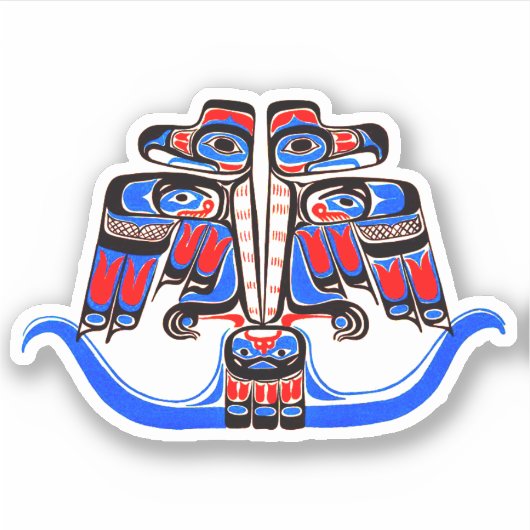 Haida Thunderbird Native American Northwest Coast Sticker (Voorkant)