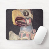 Haida "Thunderbird"-standbeeld (geschilderd hout) Muismat (Met muis)