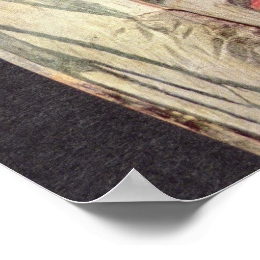 Haida "Thunderbird"-standbeeld (geschilderd hout) Poster (Hoek)